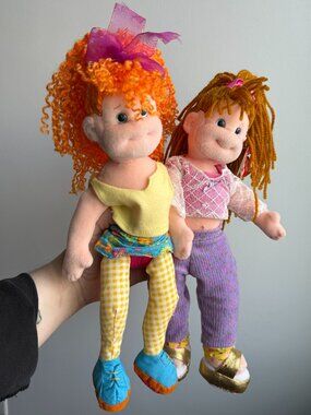 2 TY Beanie Boppers Early 00s Rockin' Rosie Dazzlin' Destiny Plush Dolls